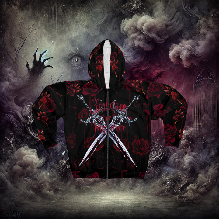 Embrace the Nightmare Nightshade Queen's Command Unisex Zip Hoodie
