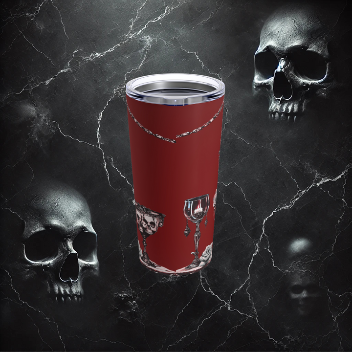 Mortality Embraced Macabre Grace Tumbler 20oz (Red)