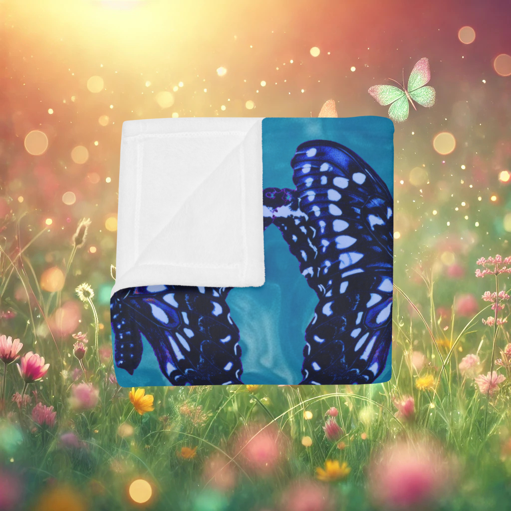 Tie-Dye Butterfly Plush Fleece Blanket