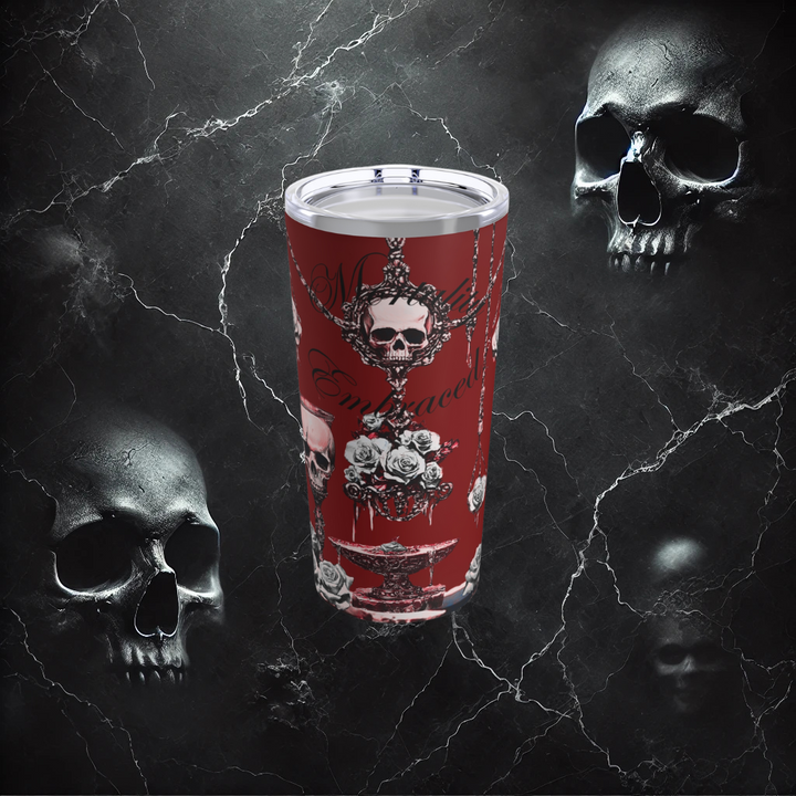 Mortality Embraced Macabre Grace Tumbler 20oz (Red)