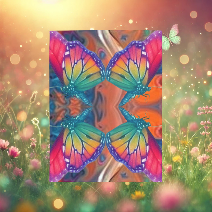 Psychedelic Butterfly Plush Fleece Blanket