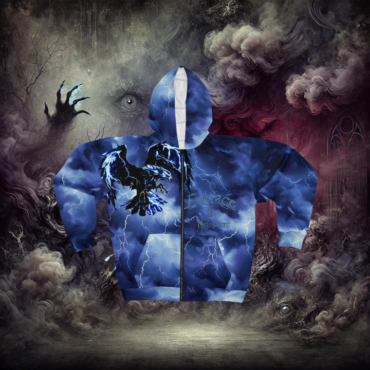 Embrace the Nightmare Lightning Monarch Unisex Zip Hoodie