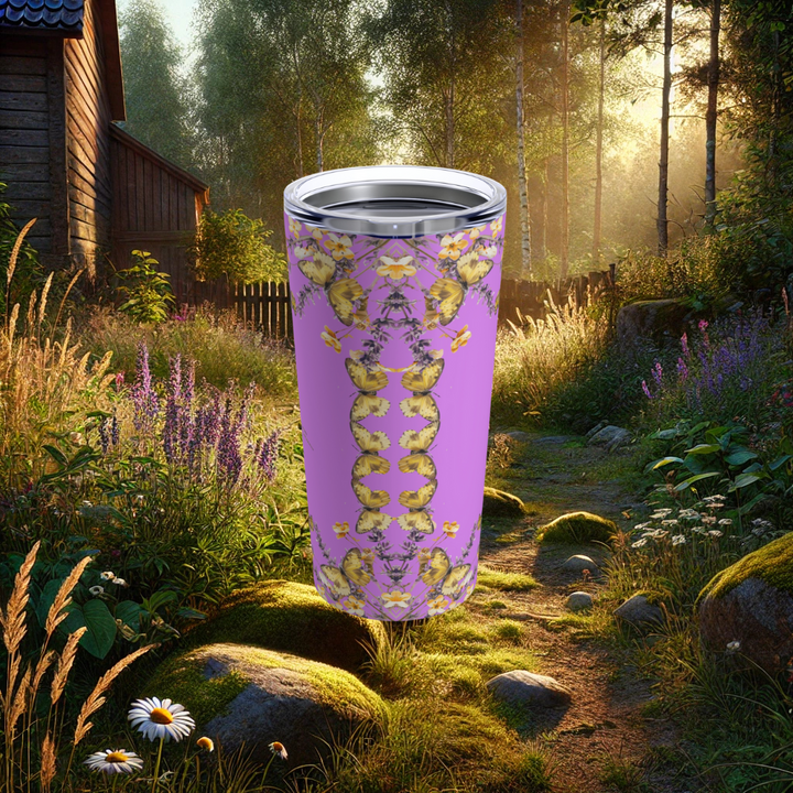 Cozy Cottage Bunny Tumbler 20oz (Light Purple)