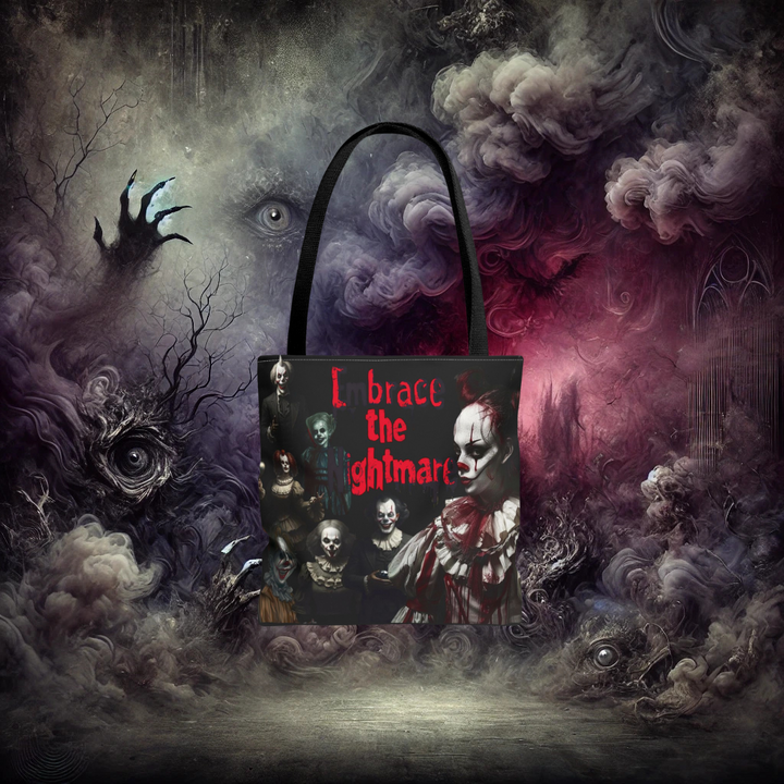 Embrace the Nightmare Chaotic Clowns Tote Bag