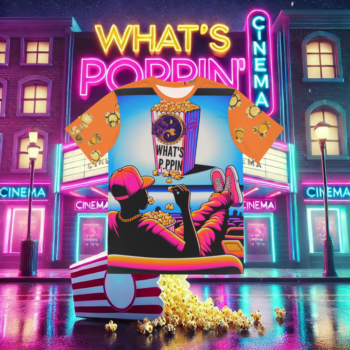 What's Poppin' Men's Polyester Tee V.1 (Orange)