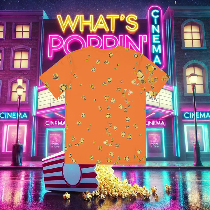 What's Poppin' Men's Polyester Tee V.1 (Orange)