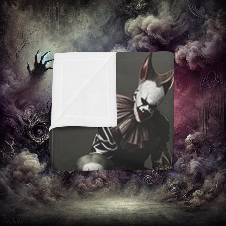 Embrace the Nightmare Chaotic Clowns Plush Fleece Blanket