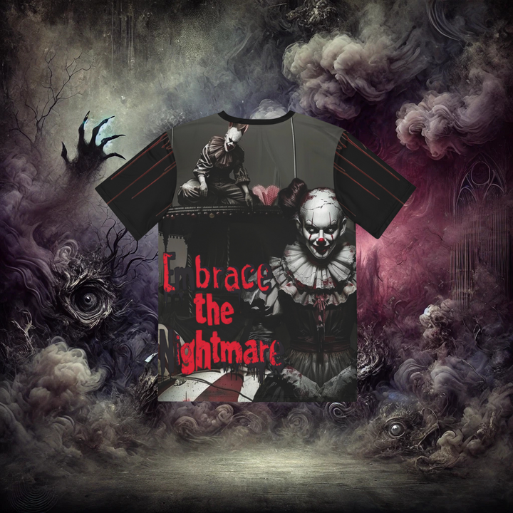 Embrace the Nightmare Chaotic Clowns Men's Polyester Tee "Embrace the Nightmare" collection