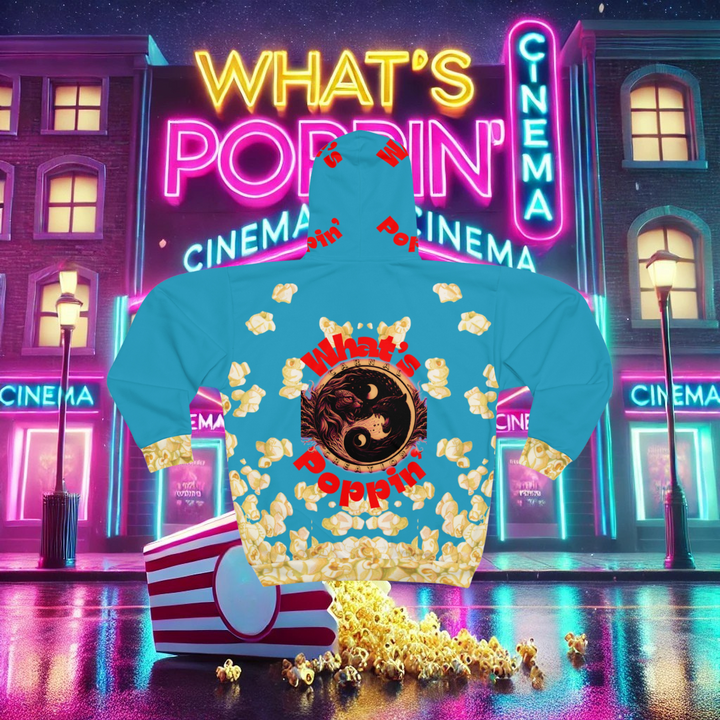 What's Poppin' Unisex Zip Up Hoodie V.3 (Bright Blue)