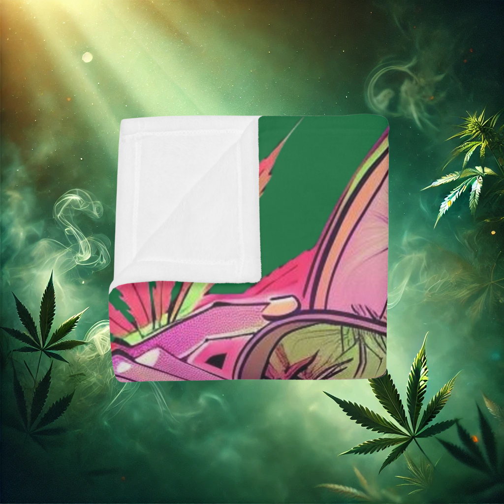 Stoner Girl Plush Fleece Blanket