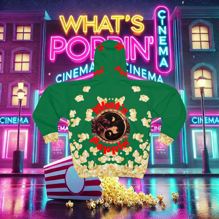 What's Poppin' Unisex Zip Hoodie V.3 (Green)