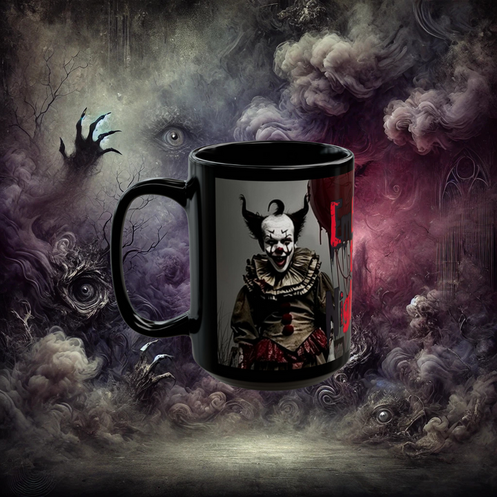 Embrace the Nightmare Chaotic Clowns Black Mug