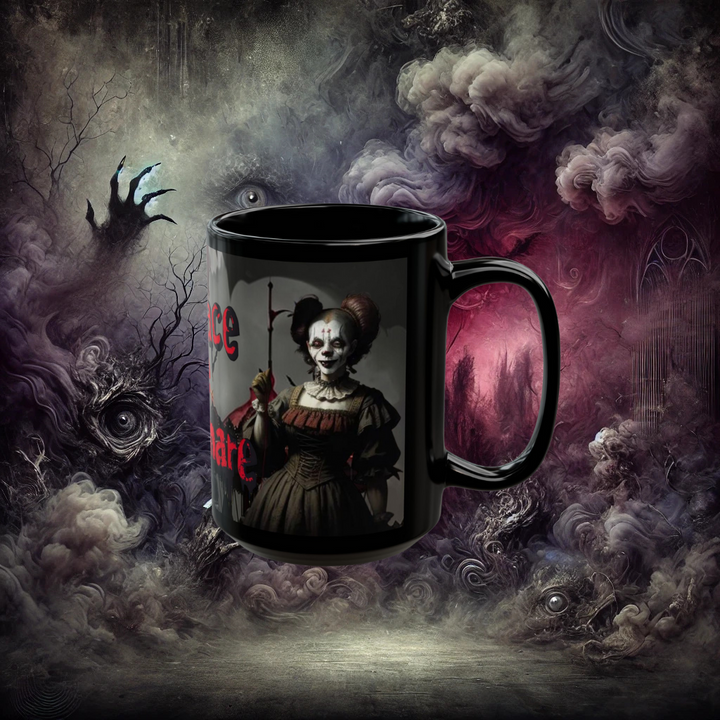 Embrace the Nightmare Chaotic Clowns Black Mug
