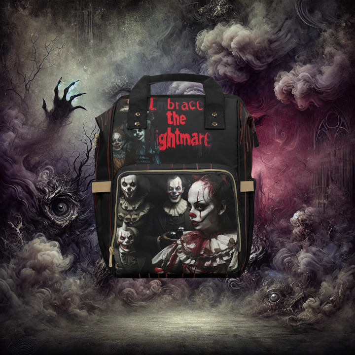 Embrace the Nightmare Chaotic Clowns Backpack