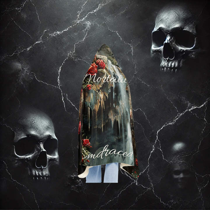 Mortality Embraced Veil of the Forgotten Hooded Blanket