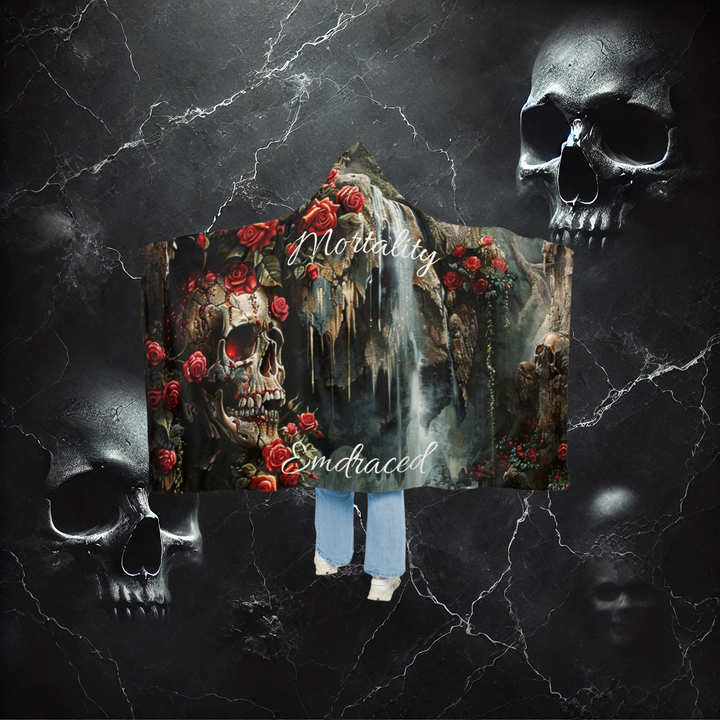 Mortality Embraced Veil of the Forgotten Hooded Blanket