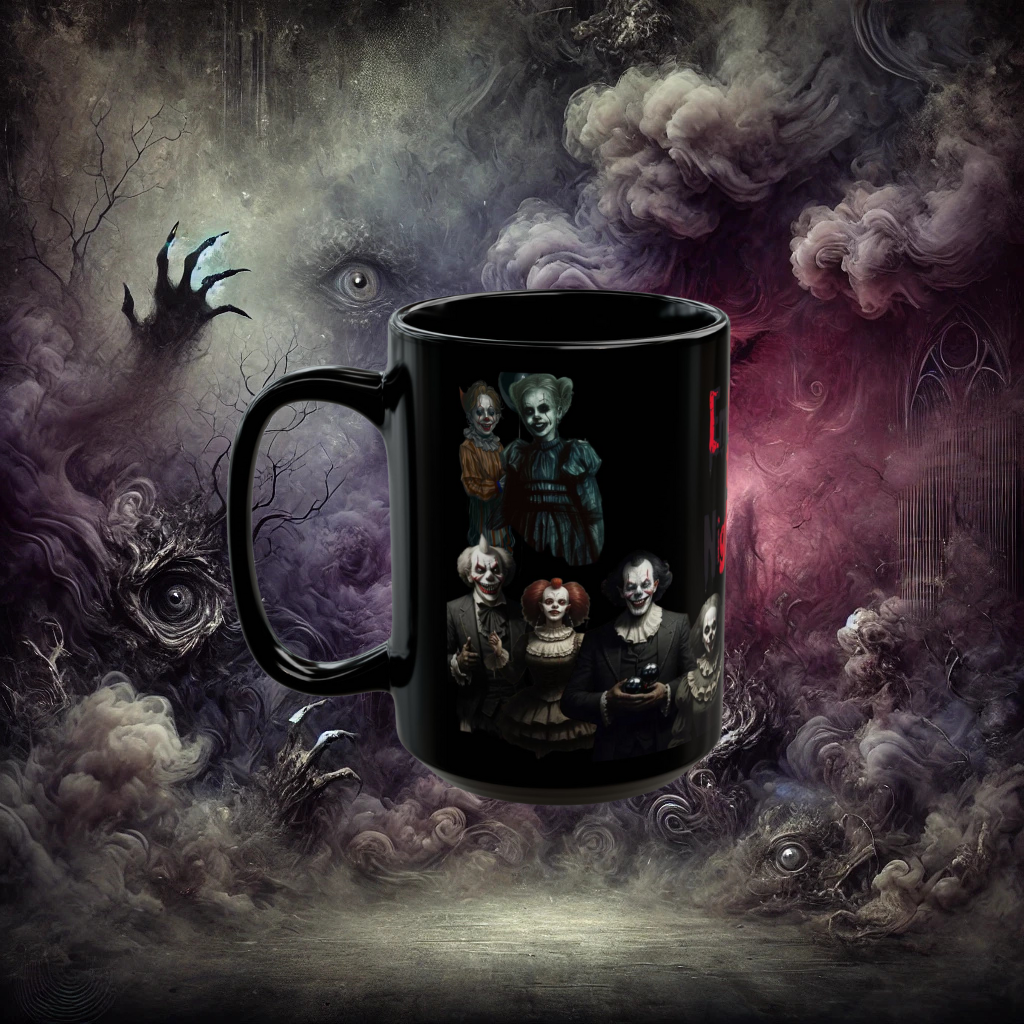 Embrace the Nightmare Chaoic Clowns Black Mug