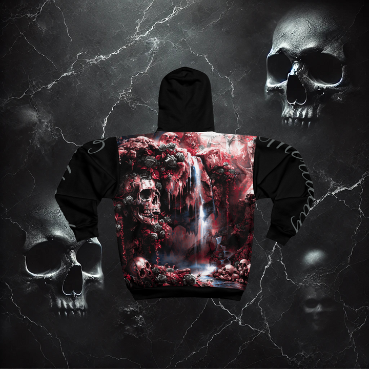 Mortality Embraced Veil of the Forgotten Unisex Zip Hoodie