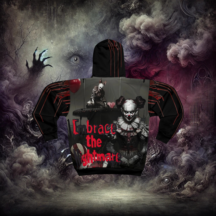Embrace the Night Chaotic Clowns Unisex Zip Hoodie
